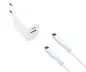 Preview: USB PD/QC 3.0 oplaadadapter incl. C-C kabel, wit 20W, 3,6V~5,9V/3A; 6~9V/2A; 9V~12V/1,5A